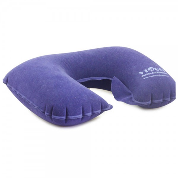 VIAGGI Inflatable U Shape Travel Neck Pillow - Blue